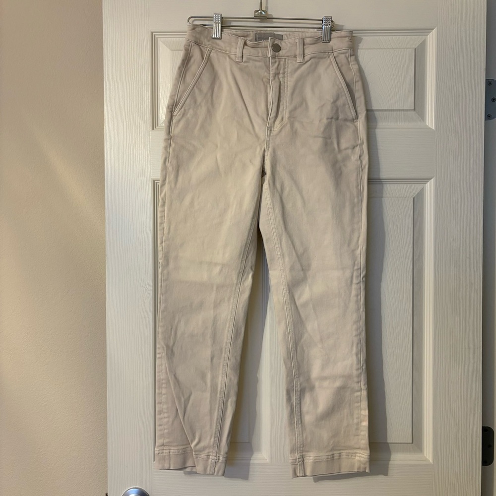 Everlane Cropped Ankle Pants in Light Beige